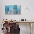 thumbnail image 3 of Stupell Industries Contemporary Blue Rustic Abstraction 2pc Canvas Art Set, 16 x 20 each, by Flora Kouta, 3 of 8
