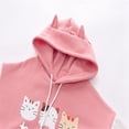 thumbnail image 5 of Bouanq Women Teen Girls Cat Hoodie Sweatshirt Cute Cat Ear Sleeping Cat Loose Casual Printed Pullover Sweatshirt, 5 of 7