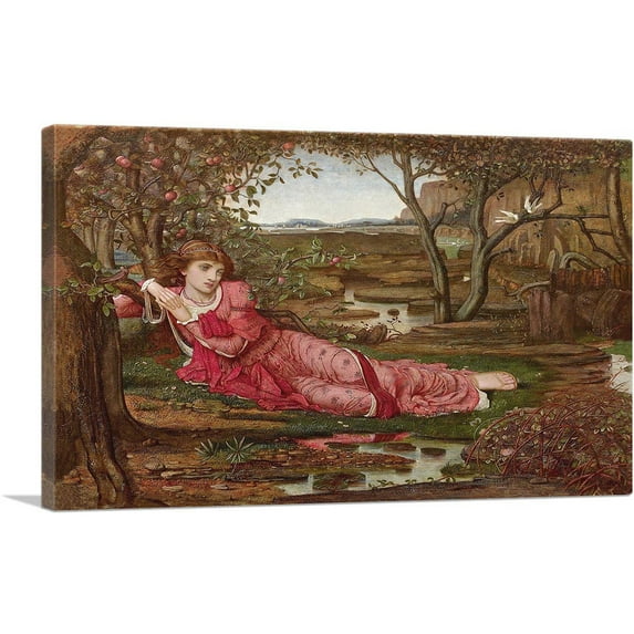 ARTCANVAS Song Without Words Canvas Art Print by John Melhuish Strudwick - Size: 26" x 18" (0.75" Deep)