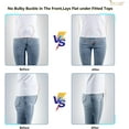 thumbnail image 2 of Women No Show Stretch Belt Invisible Elastic Web Strap Belt with Flat Buckle for Jeans Pants Dresses, 2 of 7