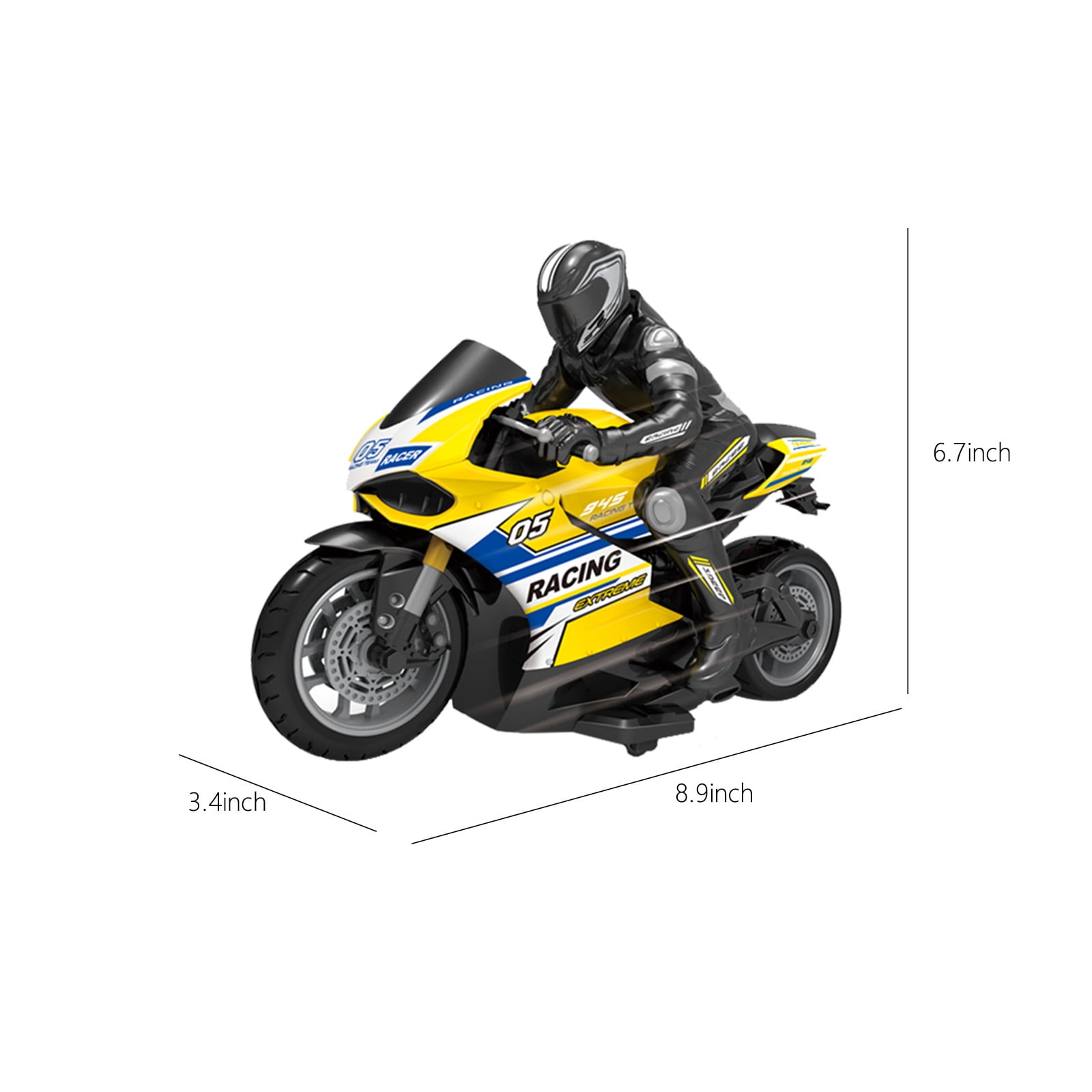 Lekihaqq 1 Packs 2.4GHz RC Stunt Motorcycle High Speed Drift Racing Off Road Toy with Rechargeable Battery Remote Control Car for Adults Outdoor Play