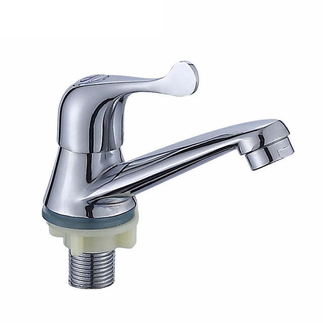 Grifo de aleación de zinc para lavadora, grifo de baño, duradero, de un solo grifo de agua fría y rápida para jardín, para lavabo de casa, inodoro