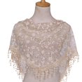 thumbnail image 3 of ManxiVoo Women's Layered Lace Wrap Belt Skirt Asymmetrical Flowy Tie Waist Scarf Cover Up Beach Vacation, 3 of 4