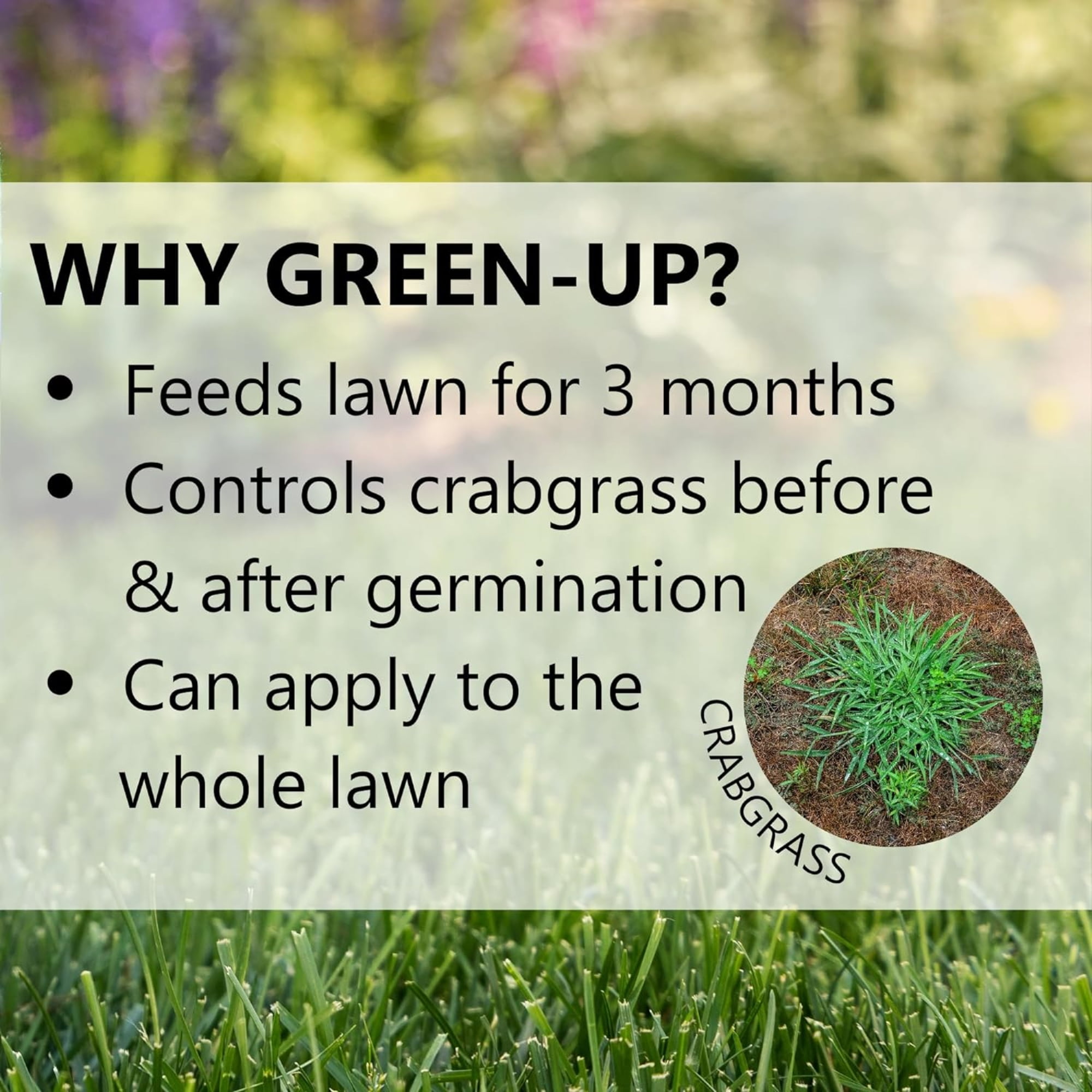 Jonathan Green 10457 Green-Up Lawn Food with Crabgrass Preventer - 20-0-3 Grass Fertilizer & Crabgrass Killer 15,000 Sq. Ft.
