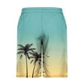 thumbnail image 3 of Busydd Mens Shorts Trendy Hawaiian Print Beach Shorts for Men Casual Baggy Elastic Waist Drawstring Swim Shorts Knee Length Summer Shorts with Pockets, 3 of 4