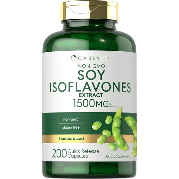Soy Isoflavones for Women and Men 1500mg | 200 Capsules | by Carlyle