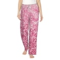 thumbnail image 2 of Picia Pink Glitter Womens Soft Woven Cotton Elastic Waistband Sleep Pajama Pant Lounge Sleep Pant With Pockets And Drawstring-XX-Large, 2 of 9