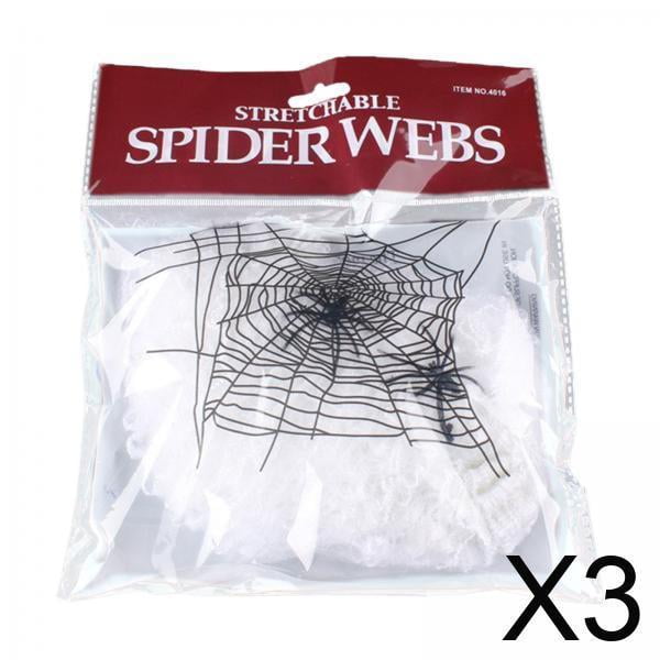 Telarañas de Halloween,Decoraciones de Telarañas de Halloween para Interiores y Exteriores,Telarañas Súper Elásticas para Decoración de Halloween,Telarañas de Halloween Estirables para