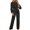 Black, variant on Up to 65% off SEMPAI Women'S Fall/Winter Solid Color Long Sleeved Crew Round Neck Jumpsuit With Belt Jumpsuit Pans Clearance