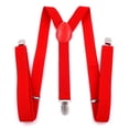 thumbnail image 1 of Tirantes para hombre en azul marino clásico - Tirantes con clip resistentes - Totalmente ajustables y elásticos 1 unidad, rojo, 1 of 7