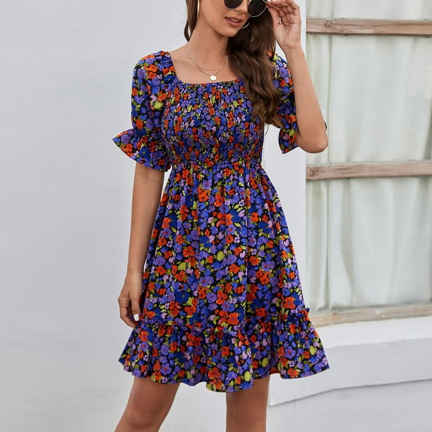 Square neck hotsell summer dresses