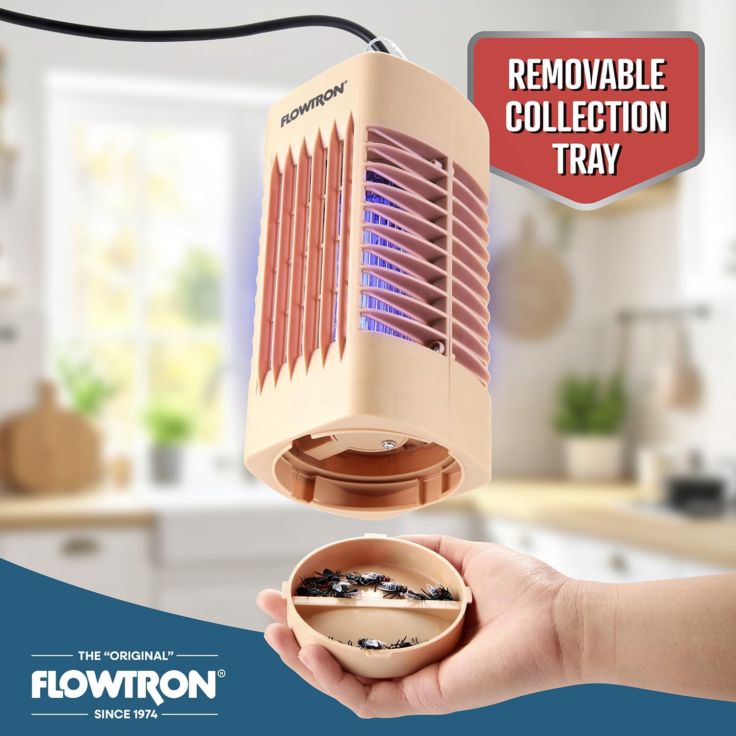 Flowtron Indoor Bug Zapper 1000V UV Light Mosquito & Fly Trap Plug-In for Home 160 Sq Ft