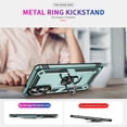 thumbnail image 3 of Dteck Case for Samsung Galaxy S25 Edge,Military Grade Drop Impact Case 360 Metal Rotating Ring Kickstand Holder Armor Heavy Duty Shockproof Cover for Galaxy S25 Edge,Darkgreen, 3 of 7