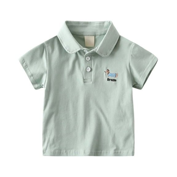 Hiijoy Infant Boys Cotton Polo Shirt Short Sleeve Soft T-Shirt, Sizes 18-24M