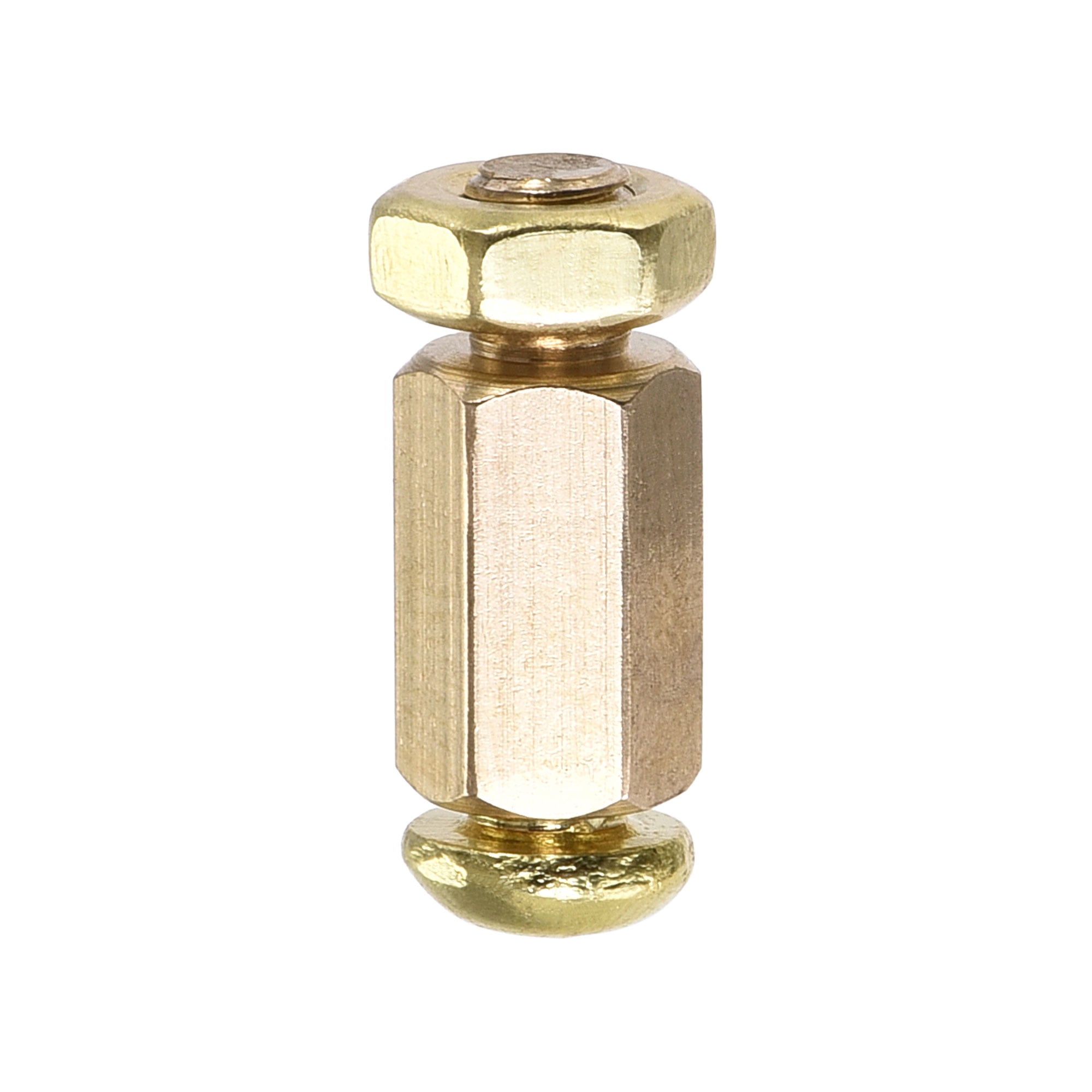 Uxcell M4x10mm Brass Hex Standoff Spacers - 25pcs Female Threaded Pillars