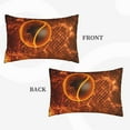 thumbnail image 2 of Gukieu Tennis Racket In Fire Print Plush Pillow Cover, Hidden Zipper Pillow Protector without Pillow Core, Suitable for Bedroom, Office, Car Decoration-16"x24", 2 of 6