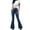 Blue, variant on Bmisegm Women's Mid Waist Flared Lace Up Denim Jeans, Blue, XXL