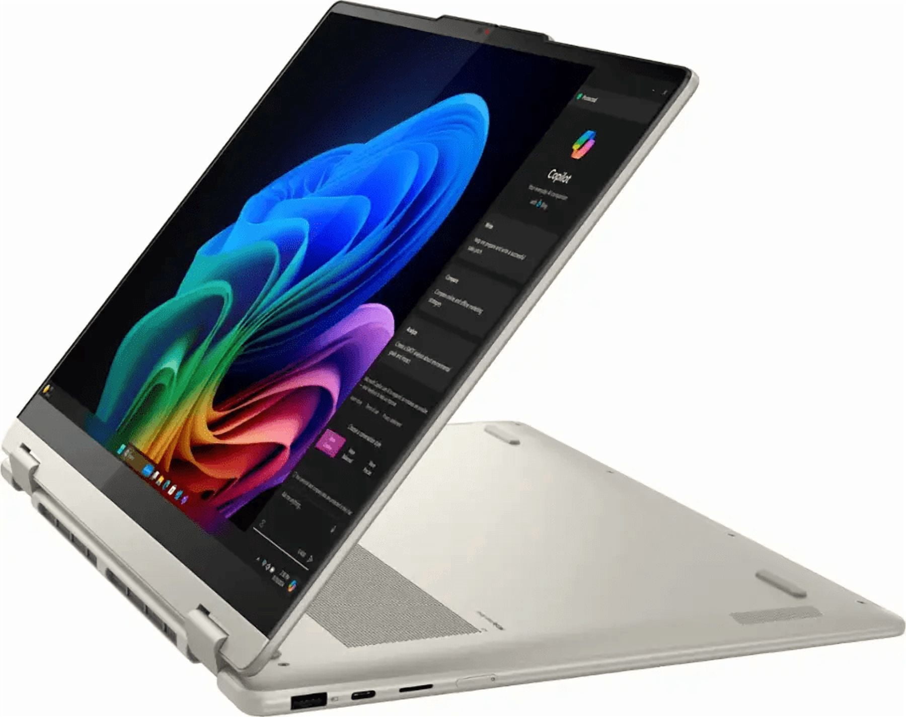 Lenovo Yoga 7 16” WUXGA Copilot+ PC 2-in-1 Touchscreen Laptop, AMD Ryzen AI 5 340, 16GB RAM, 512GB SSD, Windows 11 Home, Seashell