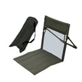 thumbnail image 2 of Silla de suelo con respaldo y bolsa de transporte, cojín de grada, almohadilla para asiento, silla de camping Negro, 2 of 8