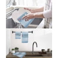 thumbnail image 5 of Coastal Blue Striped Kitchen Dish Towels for Drying Dishes Set of 2, Ocean Sea Summer Starfish Coral Shells Waffle Weave Microfiber Hand Tea Bathroom Towels Quick Dry & Absorbent Towel 12x12, 5 of 7