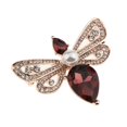 thumbnail image 4 of moda encanto cristal rhinestone broche animal joyas vino rojo Sunnimix broches de abeja para mujer, 4 of 8