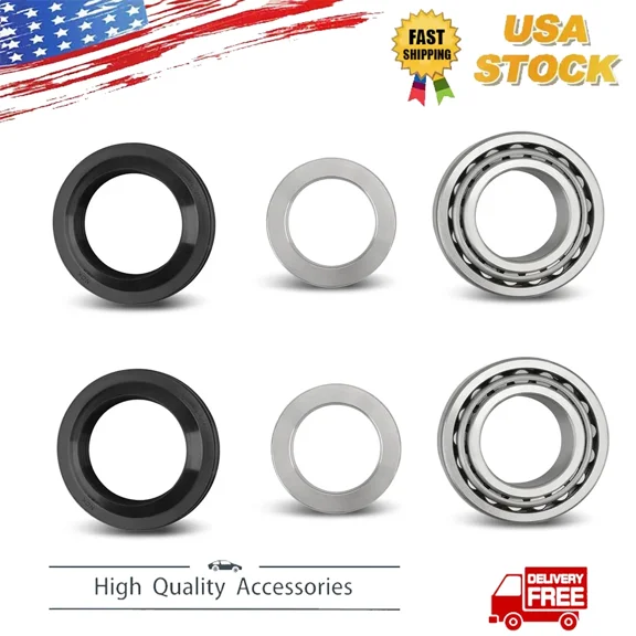 Aniceparthy 6PC 43252-7S200 Rear Axle Bearing Inner Spacer Oil Differential Seal Kit Fit For Nissan Titan 04-07 Fit For Frontier 05-17 Fit For Xterra 06-15# 43070-7S200 40210-7S210