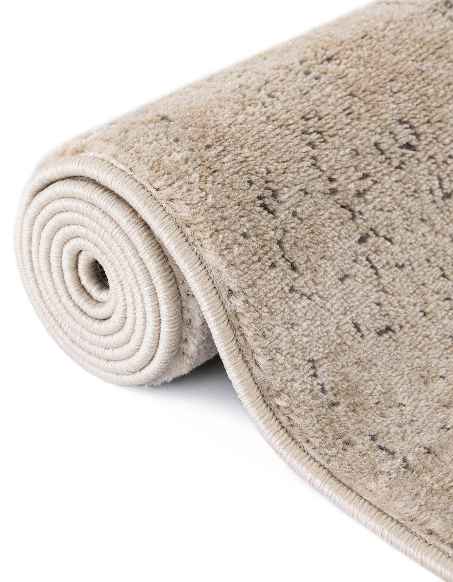 Unique Loom Portland Collection Area Rug - Woodburn (5' 3" Round Ivory/Beige)