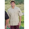 thumbnail image 1 of Uncommon Threads 0415-6609 South Beach Chef Coat Short Sleeve in Stone - 5XLarge, 1 of 1