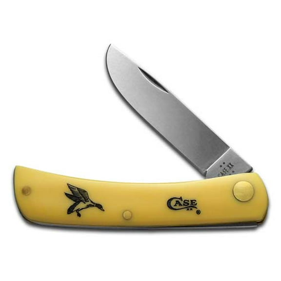 Case XX Knives Sod Buster Jr Duck Yellow Synthetic Stainless Pocket Knife