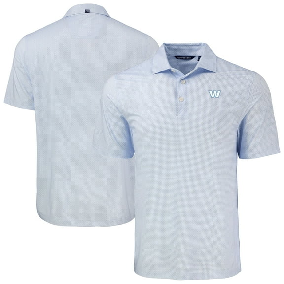 Men's Cutter & Buck  Powder Blue Washington Commanders Pike Eco Diamond Dot Print Recycled Polo