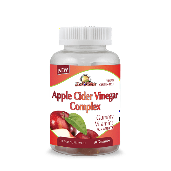 Rise-N-Shine Apple Cider Vinegar Gummies with B12, Folic Acid, Pomegranate and Beet Juice, 30 Count