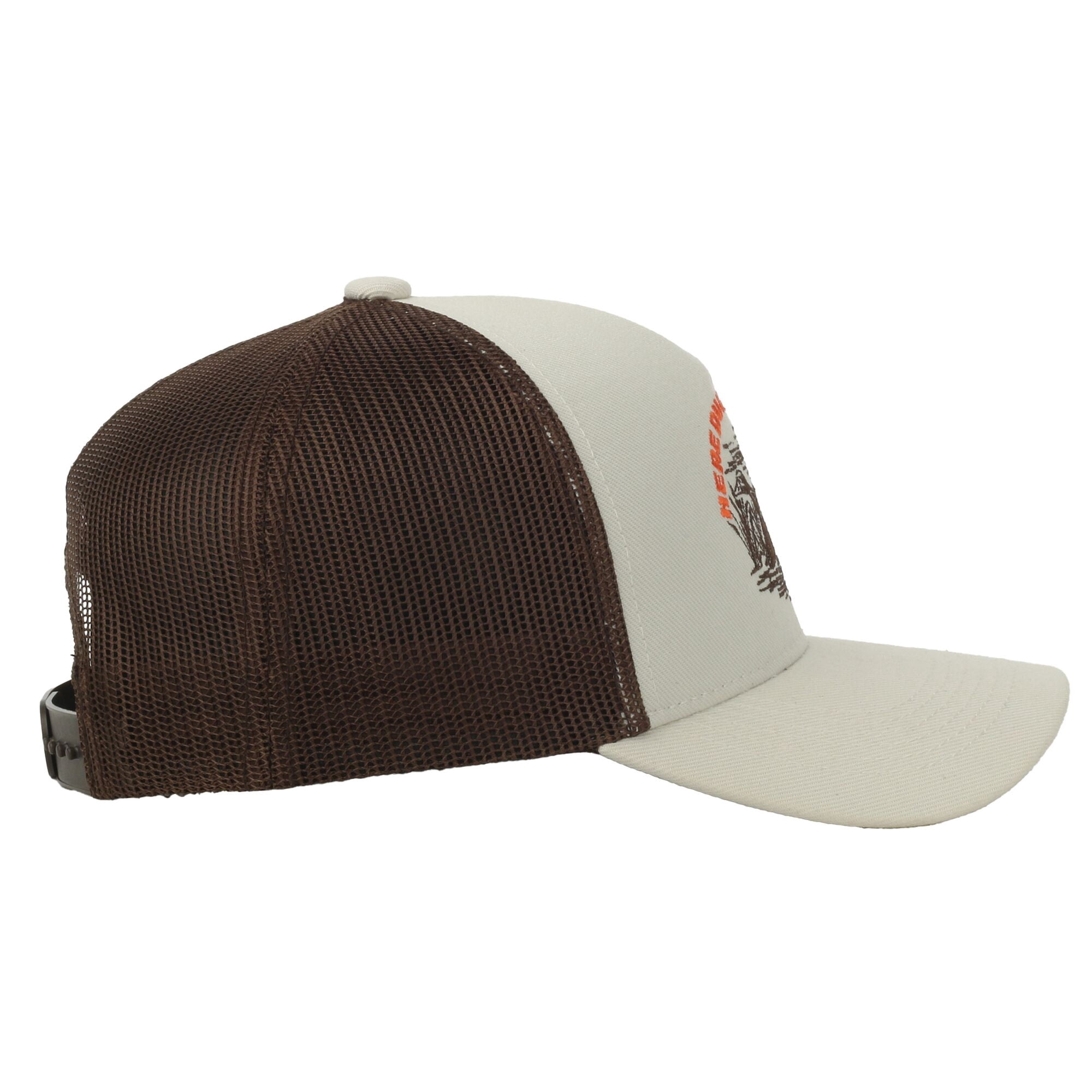 Youth Outdoor Cap Here Ducky Hunting Cap – Structured Snapback, One Size, Ivory/Brown
