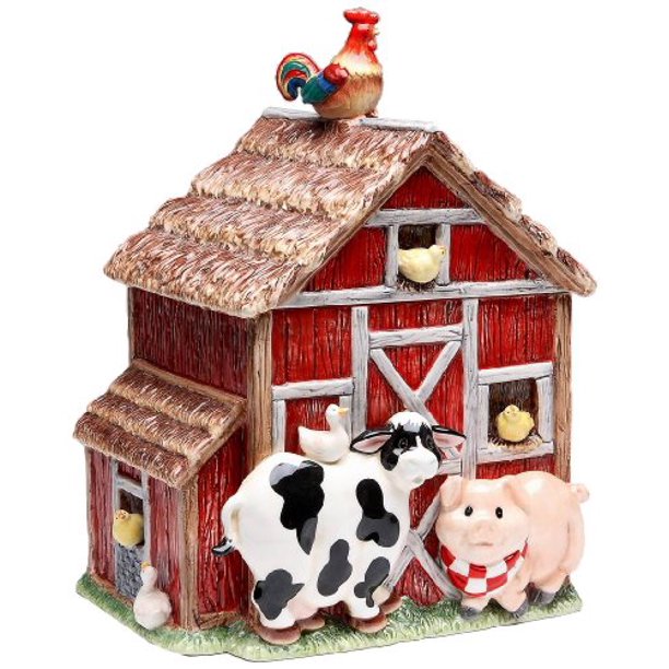 Appletree Design Barn Yard Cookie Jar 10 3 8 Inch Walmart Com