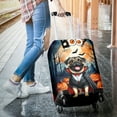 thumbnail image 3 of Happy Halloween Vampire Pug BOO with Pumpkins Fun and Spooky Travel Luggage Cover Dog Lover Gifts Suitcase Dust Protective Decor - 00018, 3 of 5