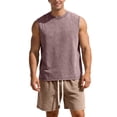thumbnail image 1 of Men's Suit Set for Spring Summer Lightweight Breathable Vest and Relaxed Shorts Ensemble for Casual Daily Wear, 1 of 4