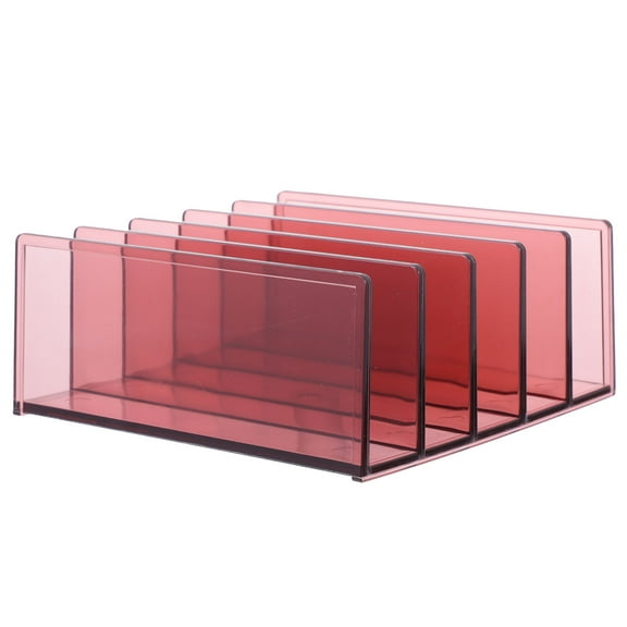 WHAMVOX Book Storage Rack Magazine Desk Organizer with Holder Office Red