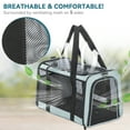 thumbnail image 2 of PETSFIT Cat Carrier Dog Carrier, Large Capacity Lightweight Soft-Sided Pet Carrier for Travel, with Adjustable Shoulder Strap, Auto Locking Zipper Head and Washable Fleece Pad, 2 of 9