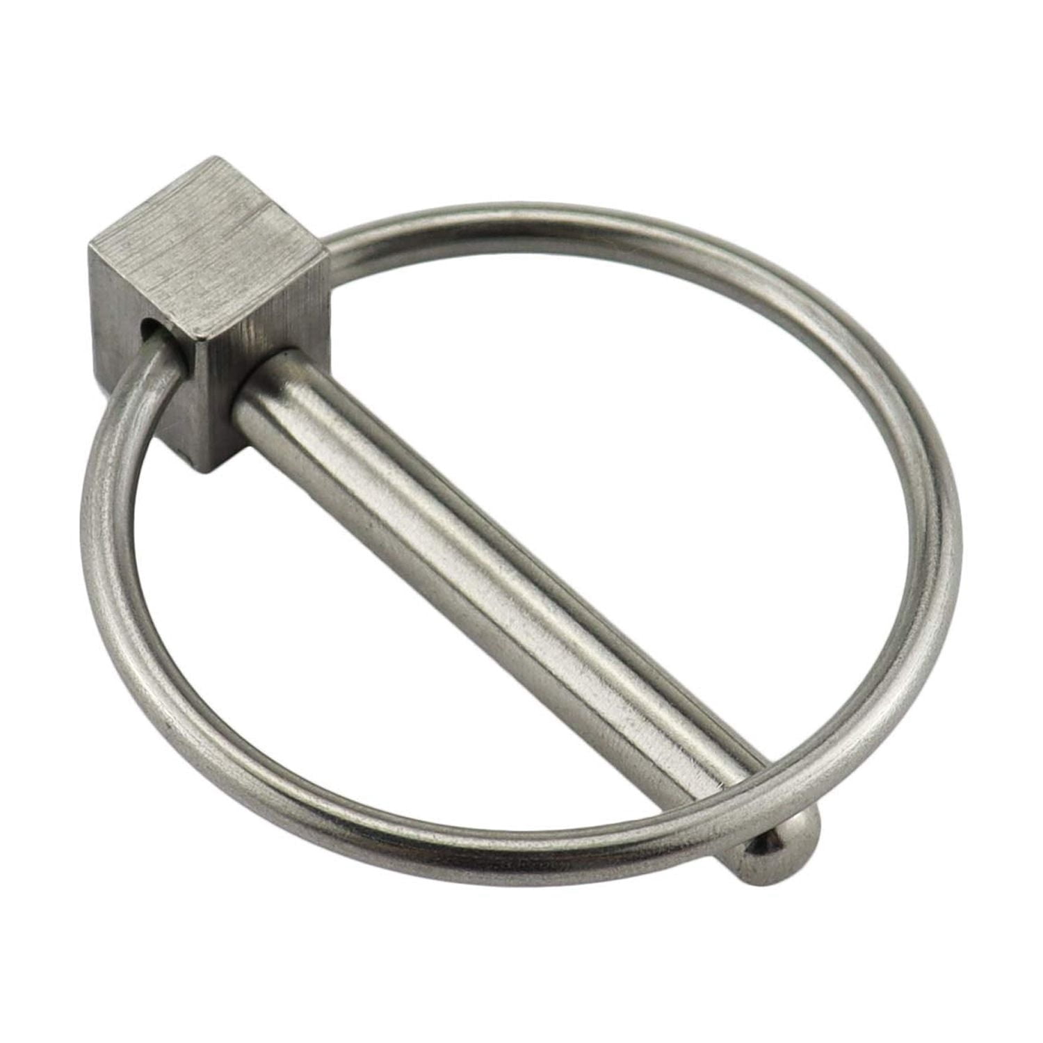 ABCISI Stainless Steel 316 Linch pins, Linch Pin Dia 6.1mm(1/4In) x L 43.5mm(1-2/3in) with Ring 6 Pack, Accessories for kayak, canoe, boat, dinghy trolley trailer