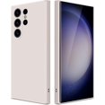 thumbnail image 1 of WWS-Case Compatible with Samsung Galaxy S23 Ultra, Silky-Soft Touch Full-Body Protective Phone Silicone Case, Shockproof Cover with Microfiber Lining, White, 1 of 4