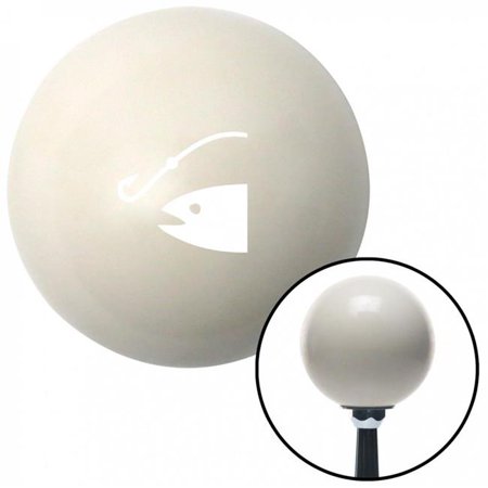 American Shifter White Fish & Hook Ivory Shift Knob with M16 x 1.5 Insert Shifter Auto Manual Custom