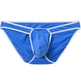 thumbnail image 2 of TANBOM Men's Bulge Enhancing Briefs Nylon Underwear Blue XXXL 1-Pack, 2 of 6