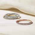 thumbnail image 4 of 2mm 925 Sterling Silver Wedding Band Cubic Zirconia Half Eternity Stackable Engagement Ring Size 3-13, 4 of 5