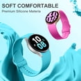 thumbnail image 2 of GEAK 6 Pack Silicone Sport Bands Compatible with Samsung Galaxy Watch 7 Bands 44mm 40mm/Watch 6/Watch 6 Classic/Watch 5/Watch 5 Pro/Watch 4/Watch 4 Classic/Watch 3 Bands for Women Men, 2 of 7