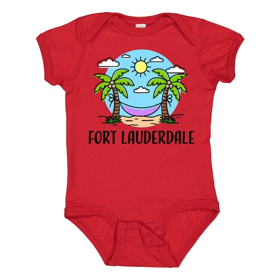 Inktastic Summer Vacation in Fort Lauderdale Boys or Girls Baby Bodysuit