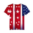 thumbnail image 5 of hengsof Boys Independence Day T-Shirt Short Sleeve Crewneck Fashion Print Graphic Tee Summer Casual Comfort Top for Kids Ages 3-15, 5 of 5