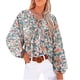 thumbnail image 1 of Tops para mujer Camisas Blusas Elegante Casual Camisas de manga larga Camisa Estampado floral Cuello en V Blusa de encaje Odeerbi  ODB-5, 1 of 5