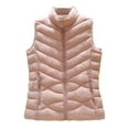 thumbnail image 2 of Joernso Women's Padded Vest Autumn Winter Ultra Light Zipper Closure Warm Sleeveless Jacket Slim Fit Windproof Stand-up Collar Waistcoat for Home Work, 2 of 8