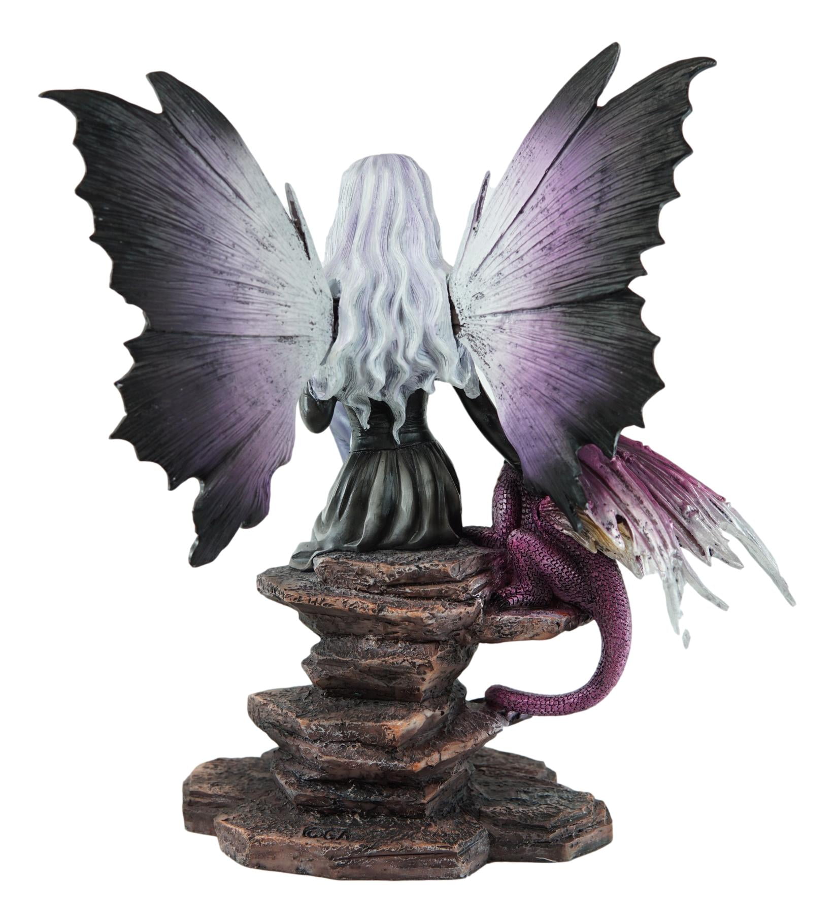 Ebros Large Purple Midnight Butterfly Winged Fairy With