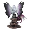 thumbnail image 3 of Ebros Large Purple Midnight Butterfly Winged Fairy With Wyvern Dragon Figurine, 3 of 9