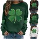 thumbnail image 1 of RKSTN Women's St Patrick's Day Sweatshirt Plus Size Crewneck Irish Gift St Patricks Luckys Shamrocks Graphic Print Hoodless Sweatshirts Top Womens Casual Round Neck Loose Fits Long Sleeve T Shirts, 1 of 5
